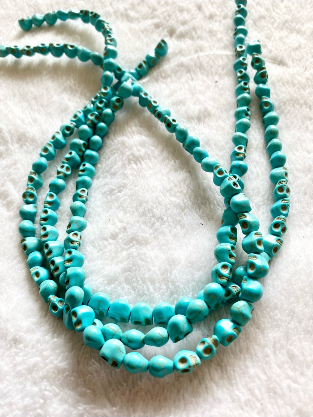 Turquoise Resin Skull Bead Jewelry Supply